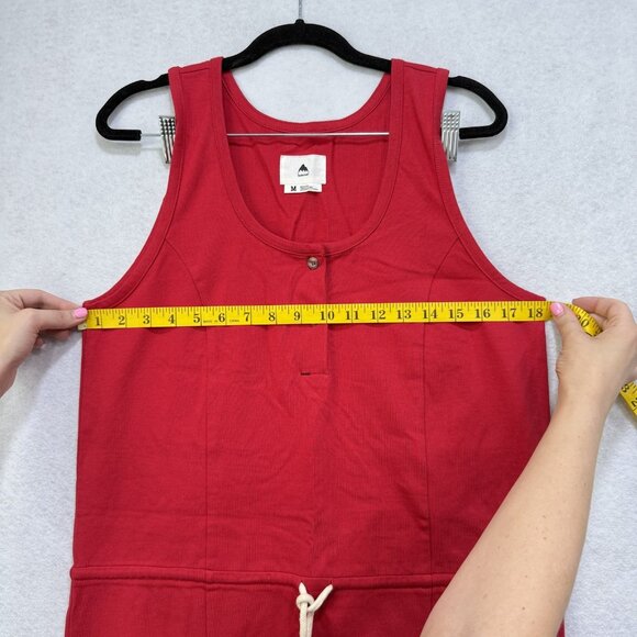 Burton Dress Womens Medium Red Sleeveless Tank Drawstring Casual Summer Tunic - Picture 4 of 8